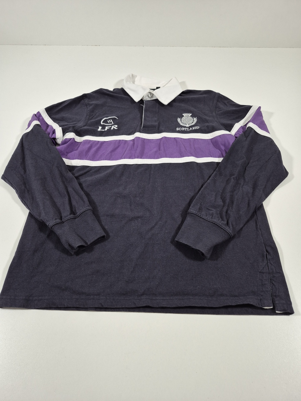 Live For Rugby Shirt Scotland Rugby Jersey Men's Medium Navy Blue Purple